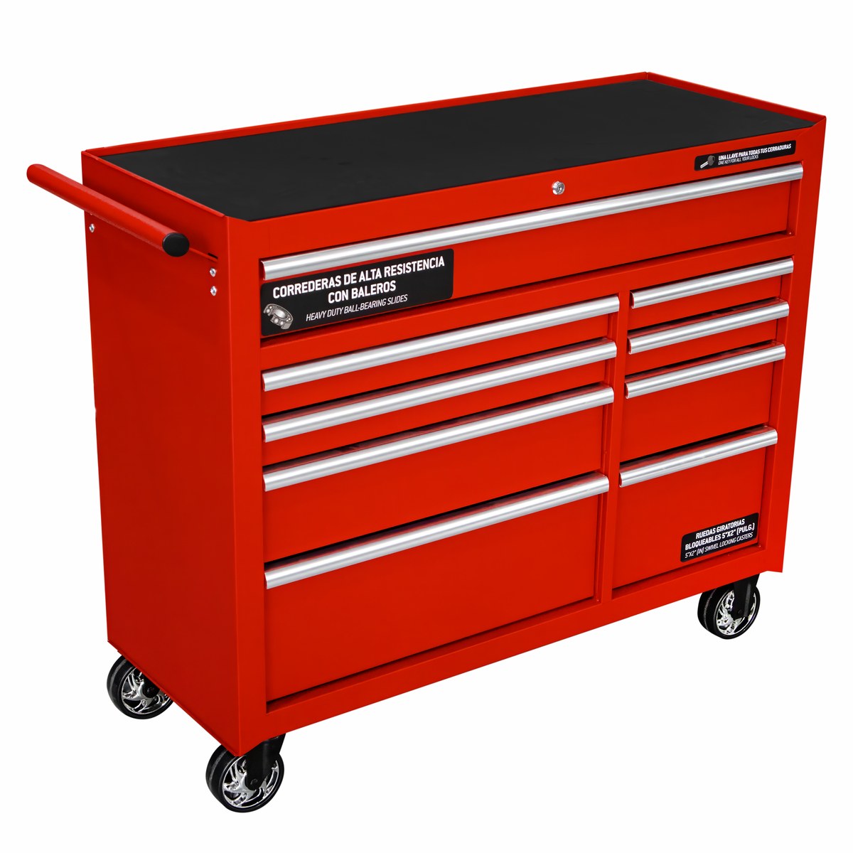Gabinete móvil 15 gavetas color rojo serie P 46" Urrea