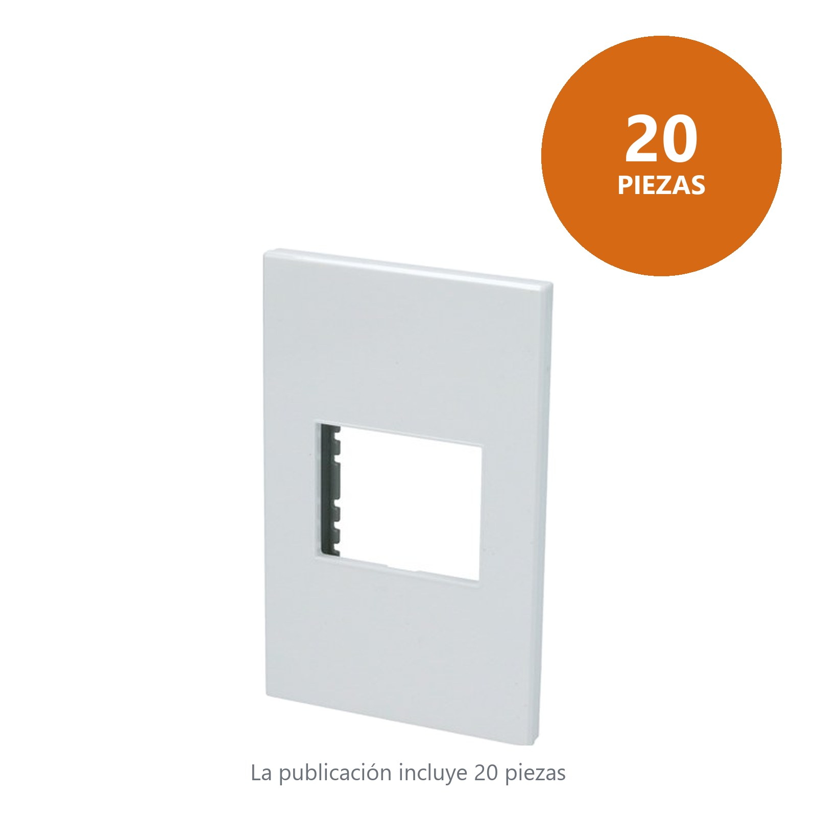 Placa 1 módulo 1/2, línea Premium, color blanco Surtek - Imagen 3