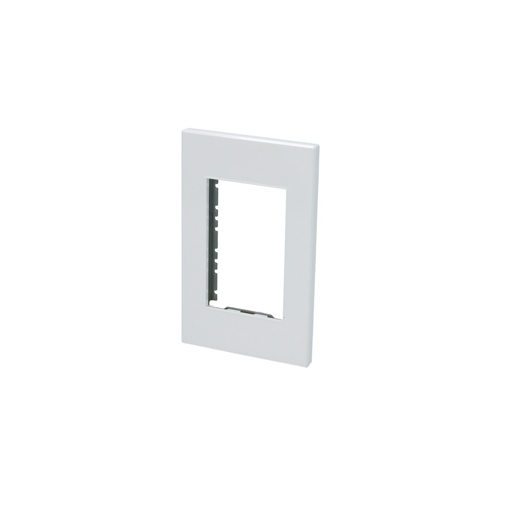 Placa 1 módulo 1/1, línea Premium, color blanco Surtek