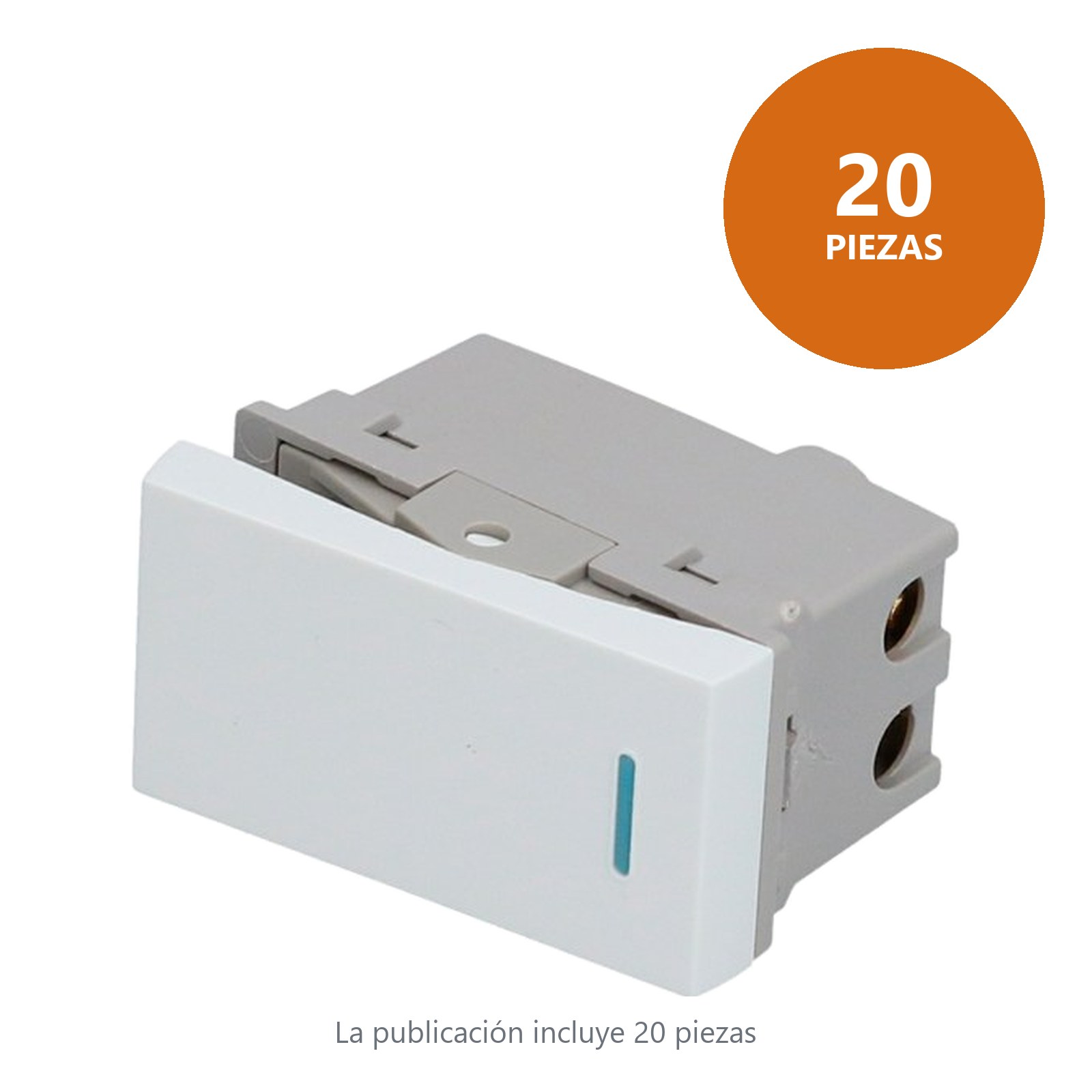 Interruptor 1/3, línea Premium, color blanco Surtek - Imagen 2