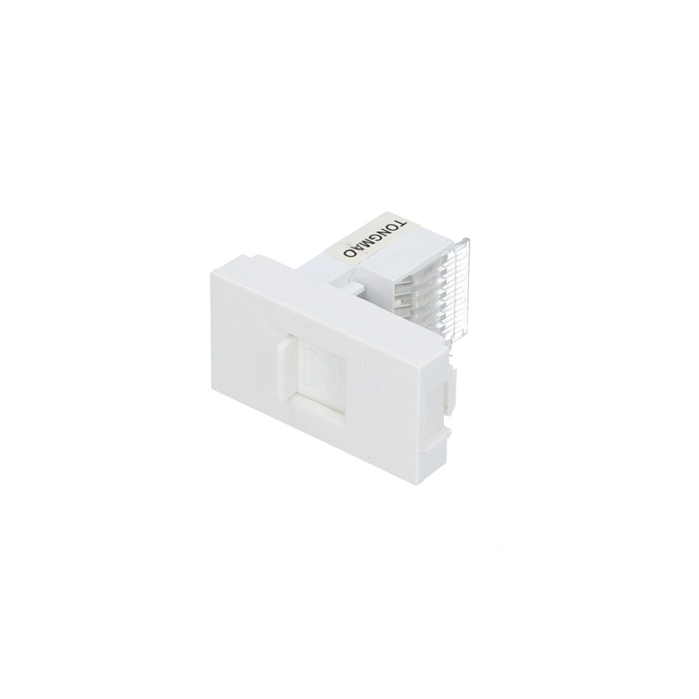 Toma para teléfono 1/3, línea Premium, color blanco Surtek