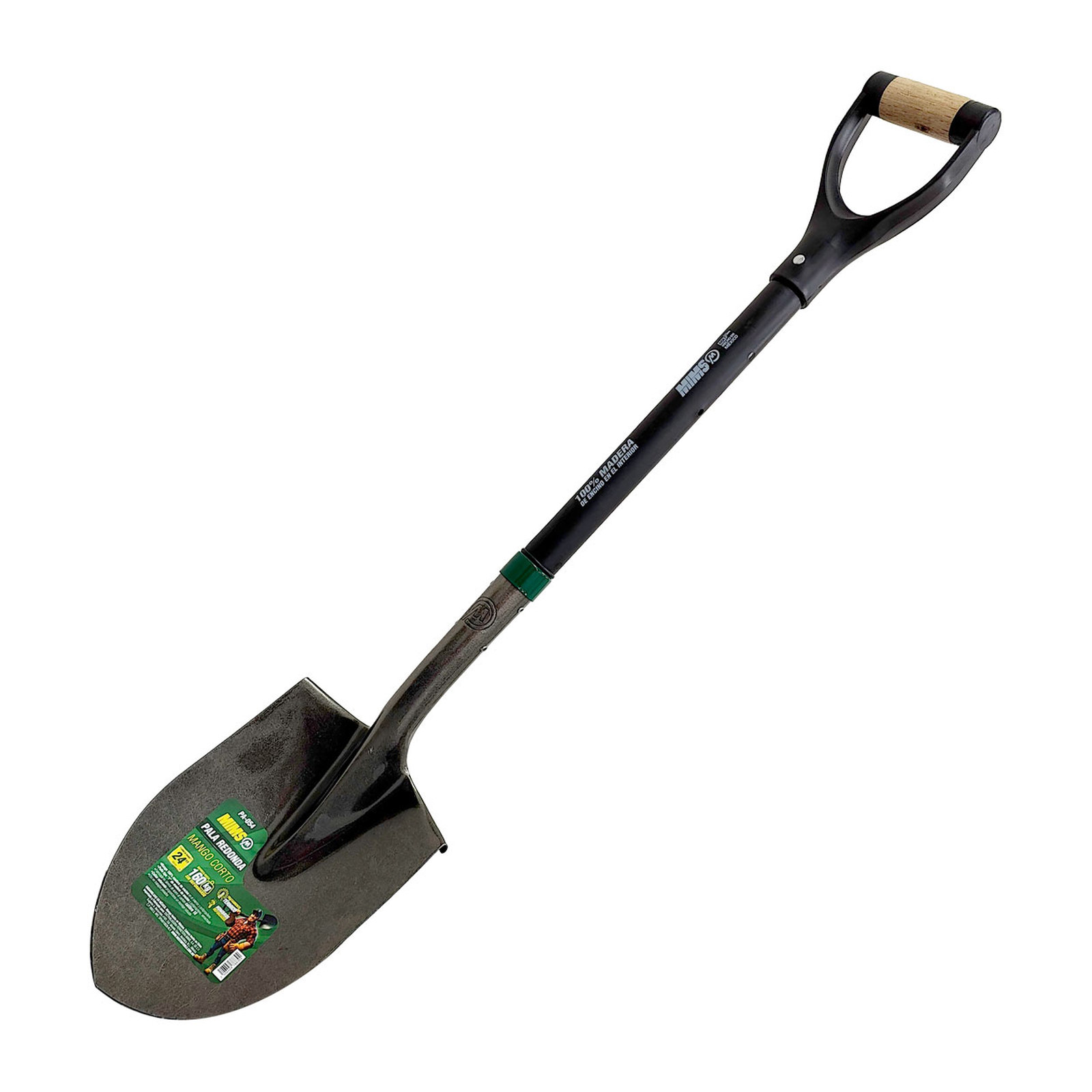 PALA REDONDA MANGO CORTO D/MADERA C/POLIPROPILENO PUÑO "Y"