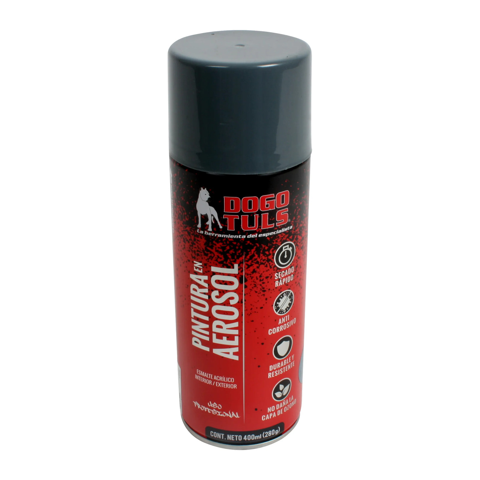 PINTURA AEROSOL BRILLANTE GRIS ACERO - Imagen 3
