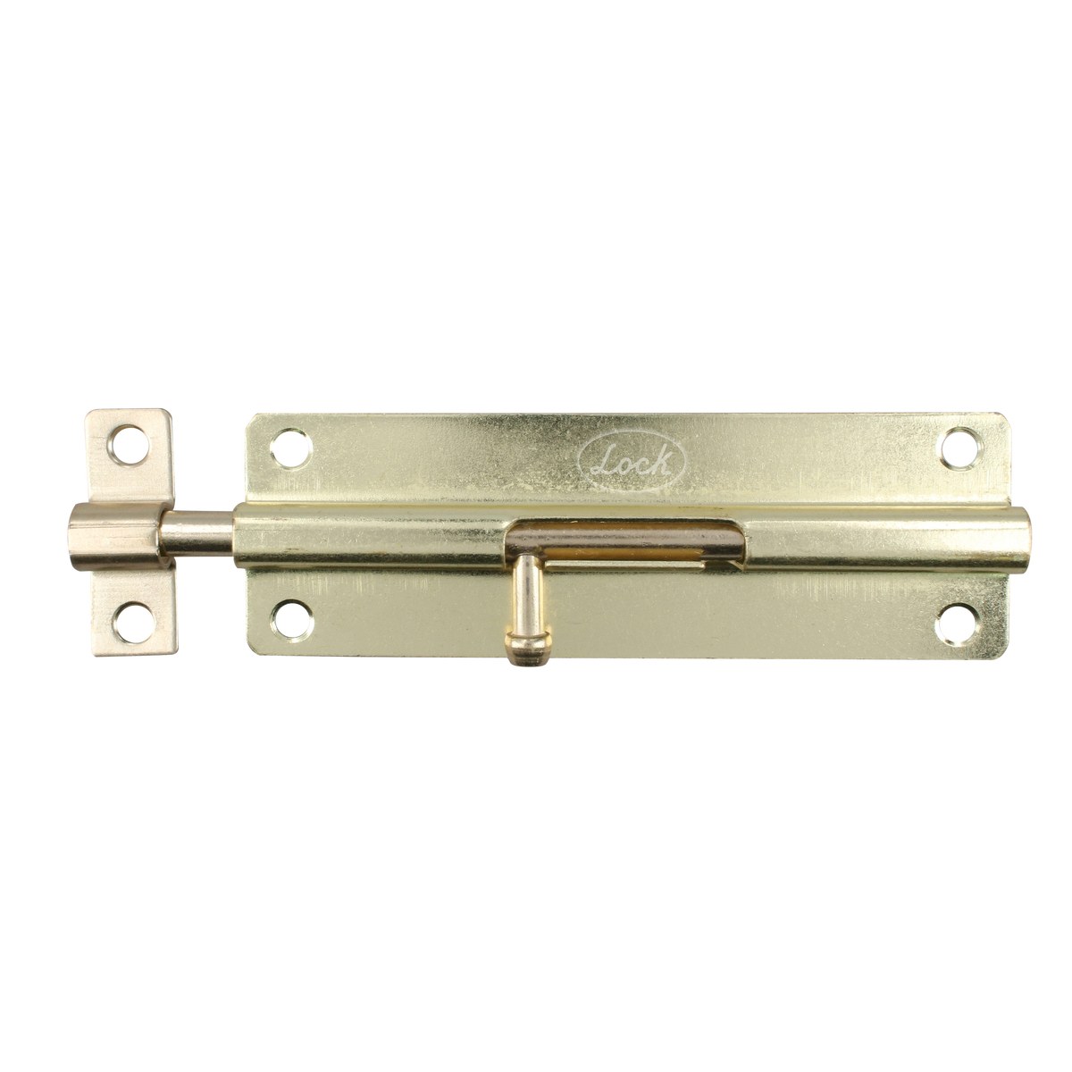 Pasador de sobreponer tipo barril acabado latón brillante, 4 cm Lock