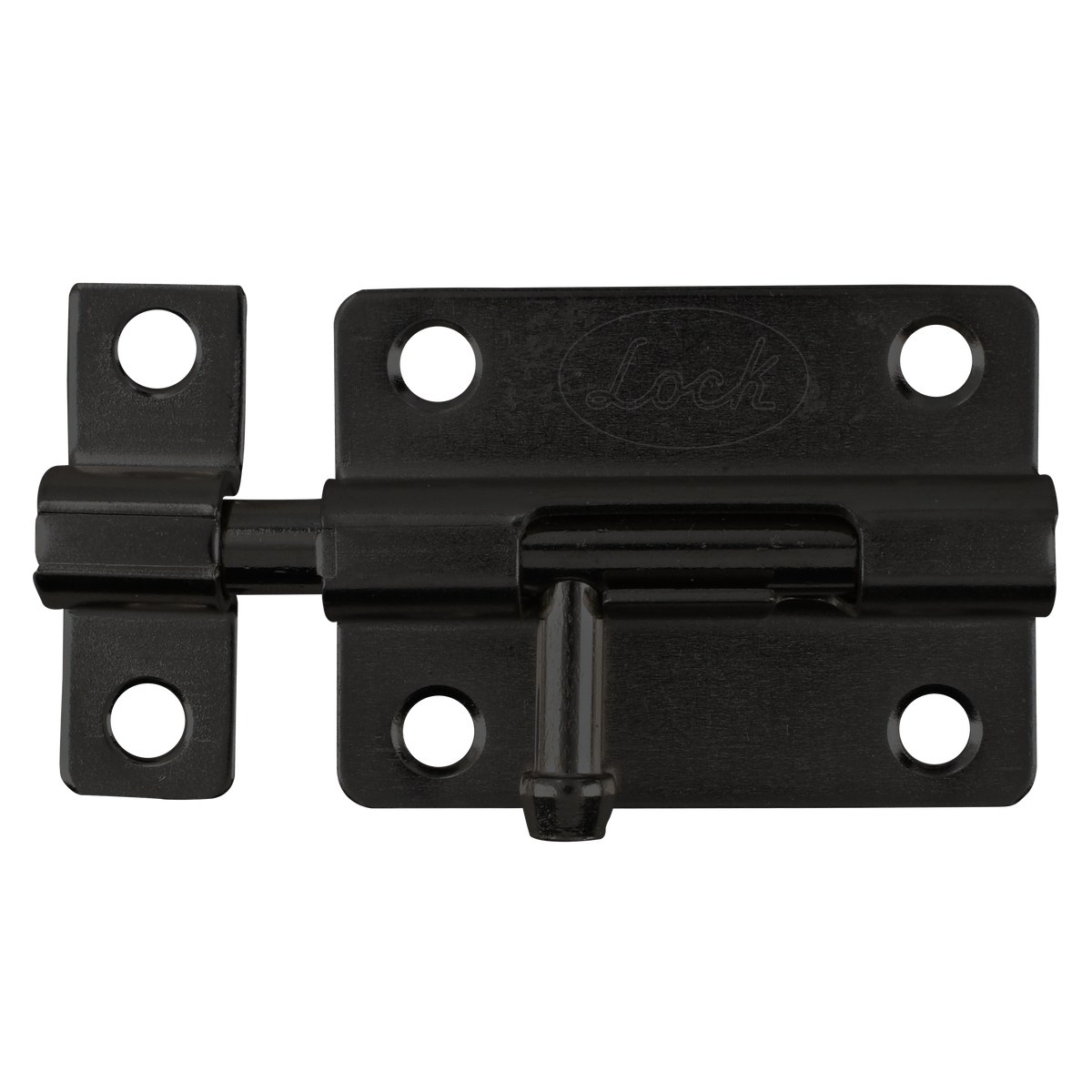 Pasador de sobreponer tipo barril acabado latón negro, 8 cm Lock