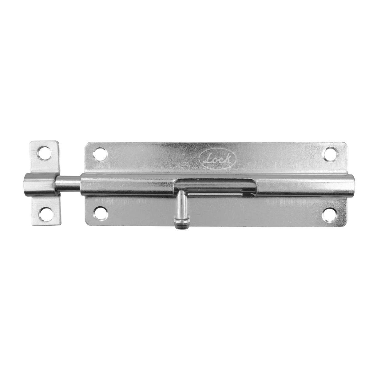 Pasador de sobreponer tipo barril acabado níquel satinado, 6 cm Lock