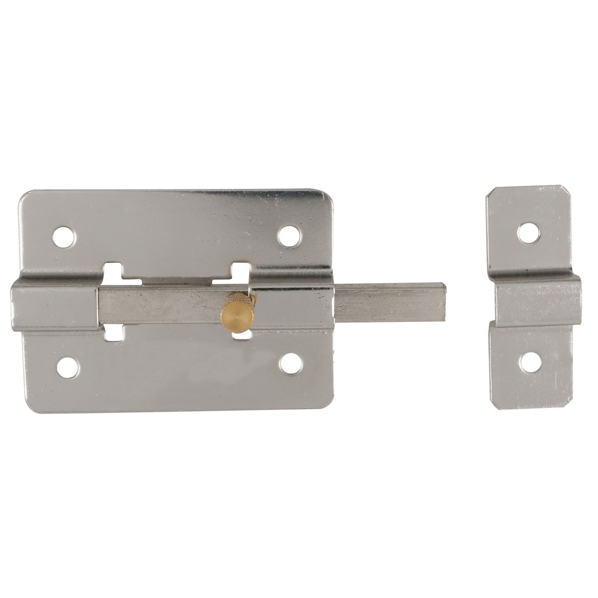 Pasador de sobreponer de barra cromo brillante 12 cm Lock