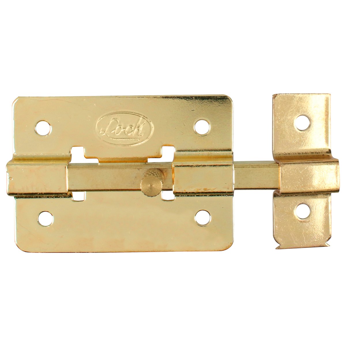 Pasador de sobreponer de barra latón brillante 12 cm Lock
