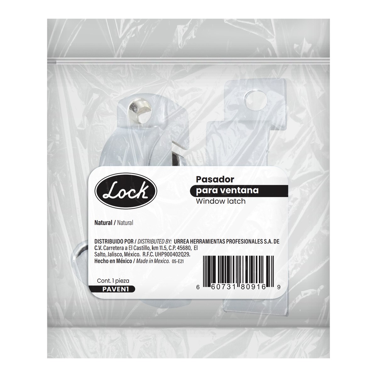 Pasador para ventana sin contra, natural Lock - Imagen 2