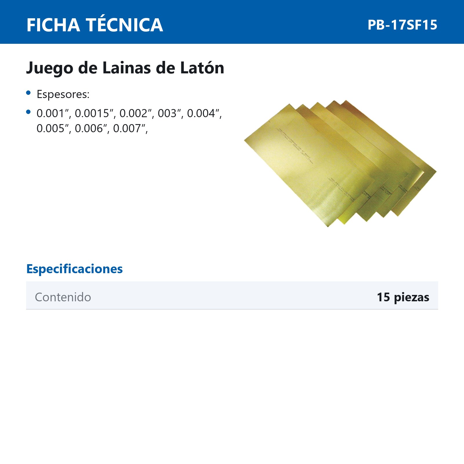 JGO LAINAS D/LATON 6"X12" 15PZS - Imagen 2