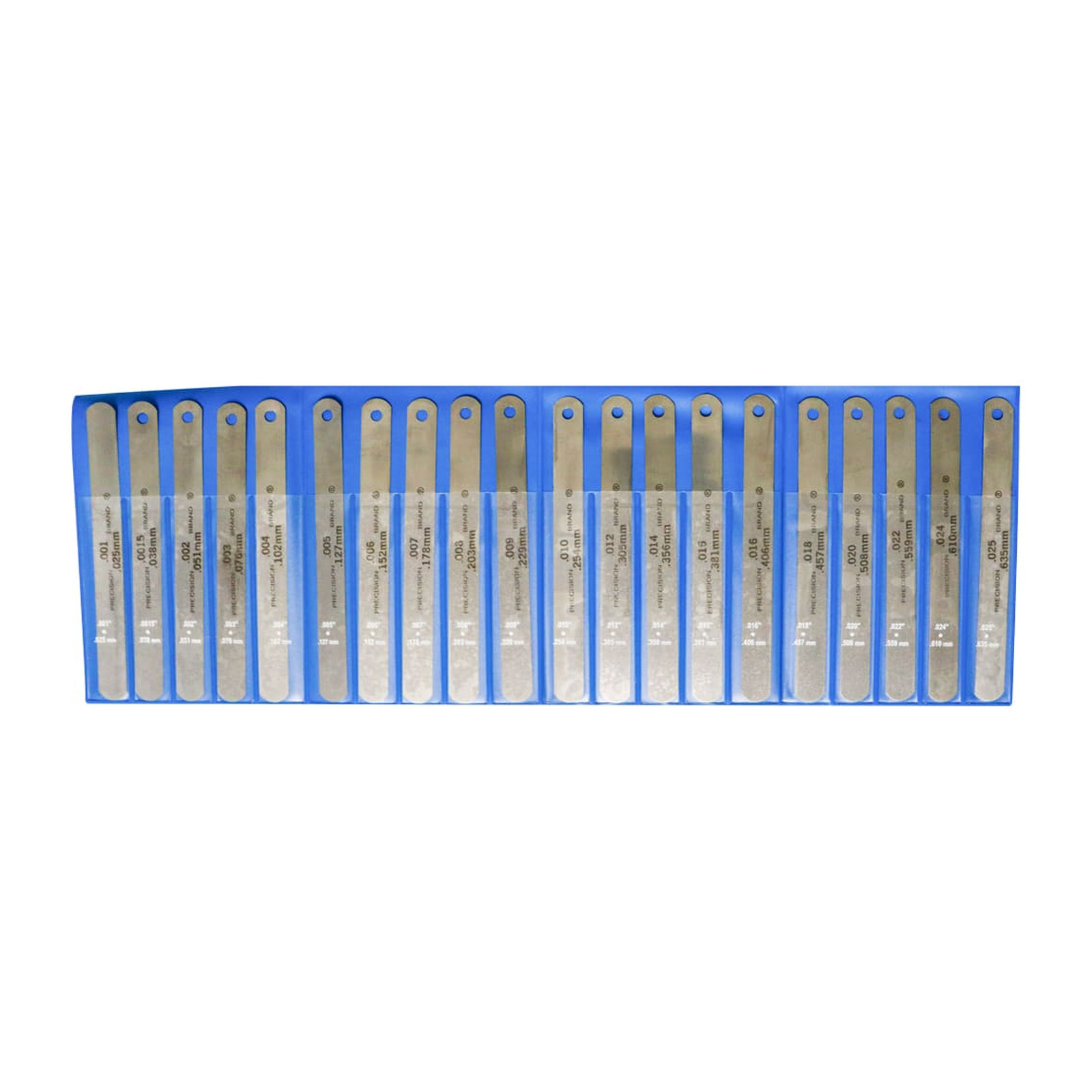 Juego de Lainas Calibradoras 1/2" x 5" 20 Piezas Precision Brand
