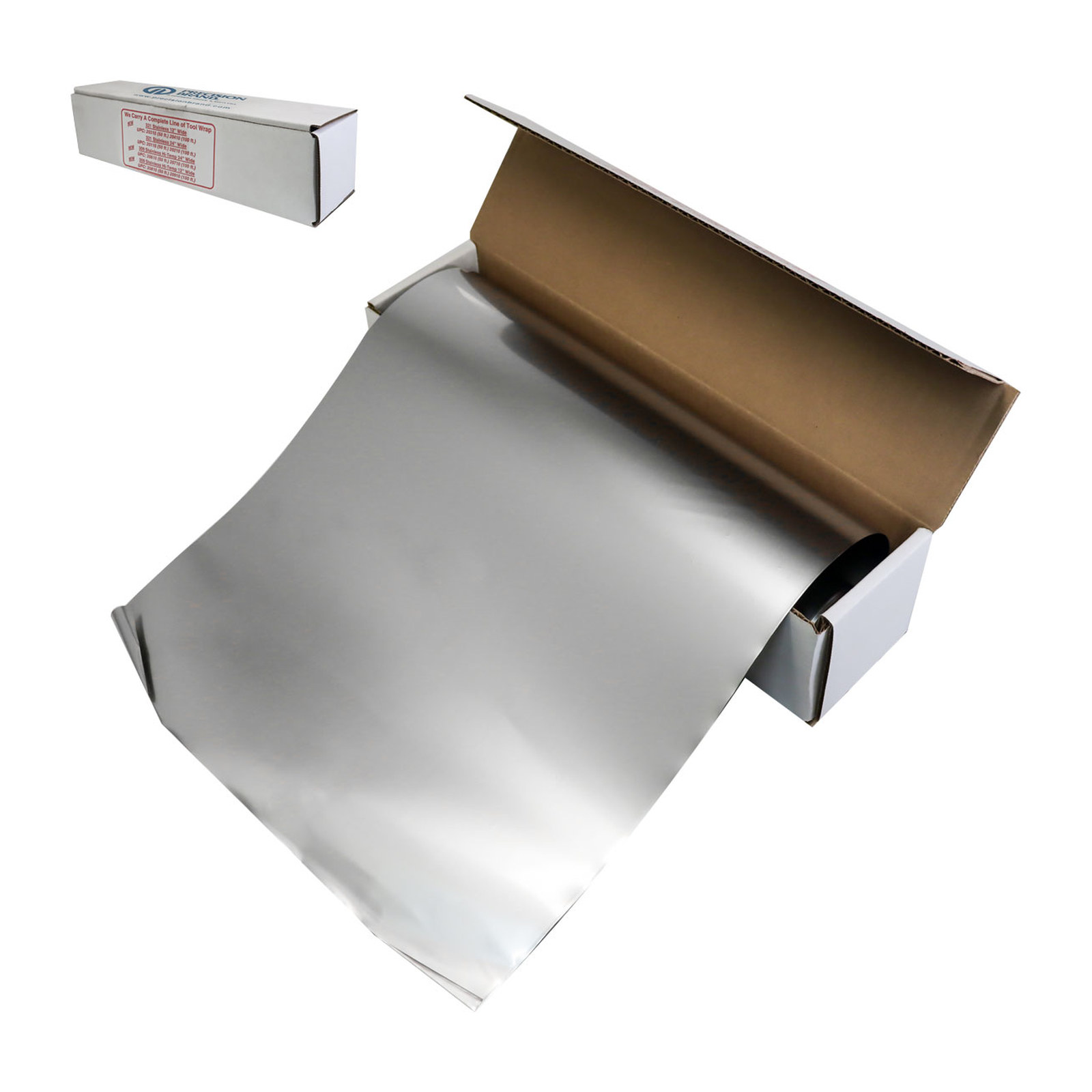 Envoltura de Acero Inoxidable para Herramientas Tipo 321 50' x 12" x 0.002" Precision Brand
