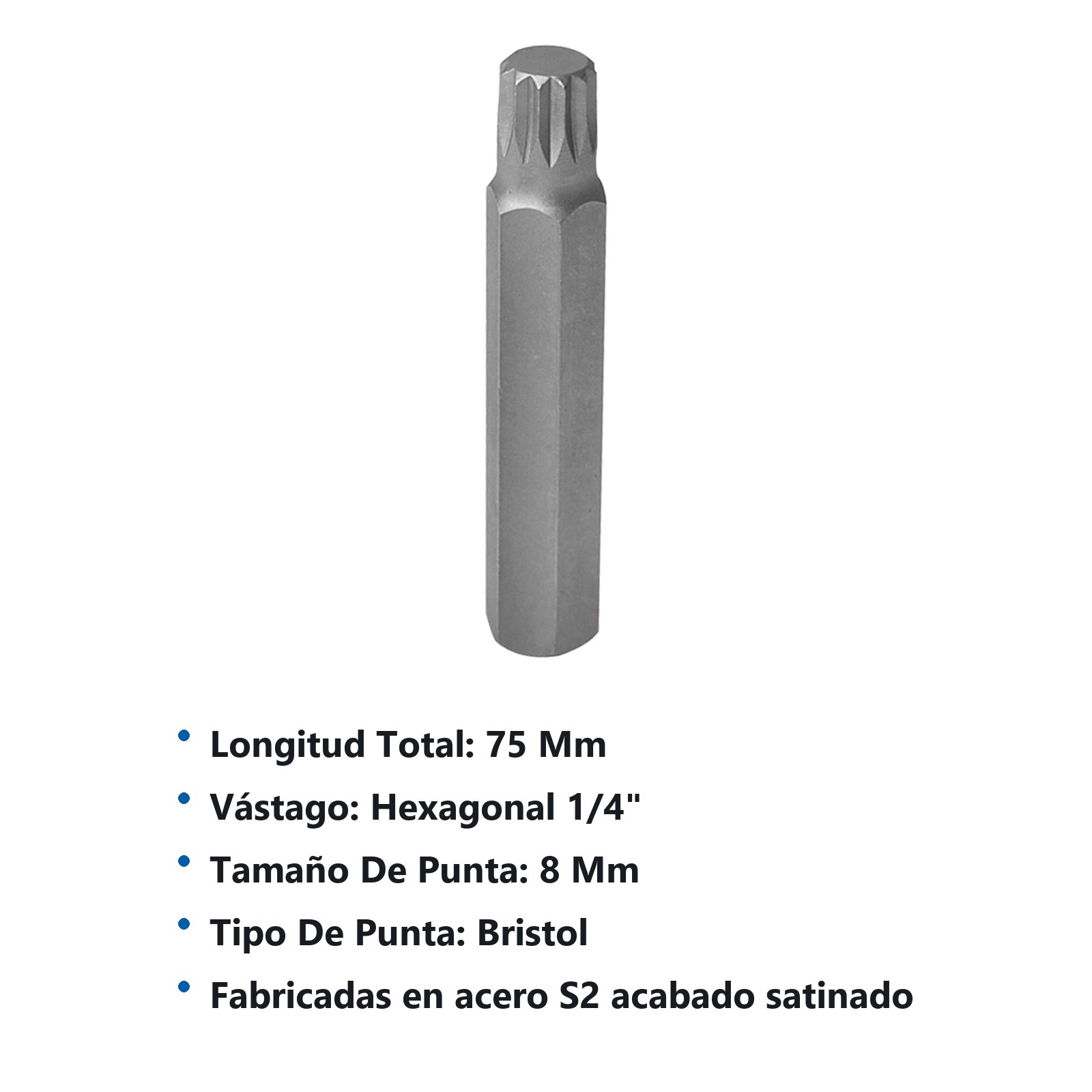 Punta bristol hexágono de 1/2", 8mm 5 piezas Surtek - Imagen 2