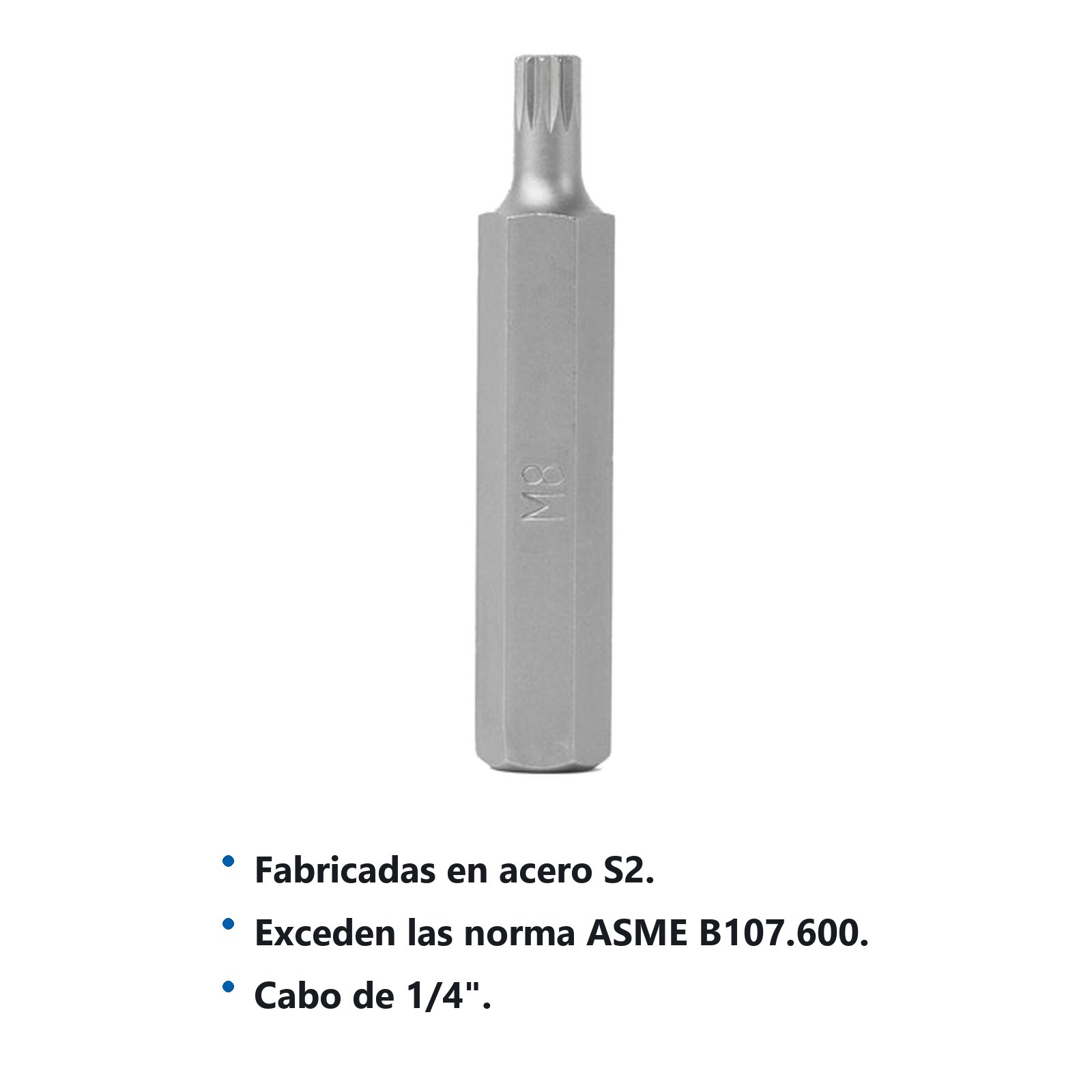 Punta bristol de poder hexágono de 1/4", M12 x 3" 3 piezas Surtek - Imagen 2