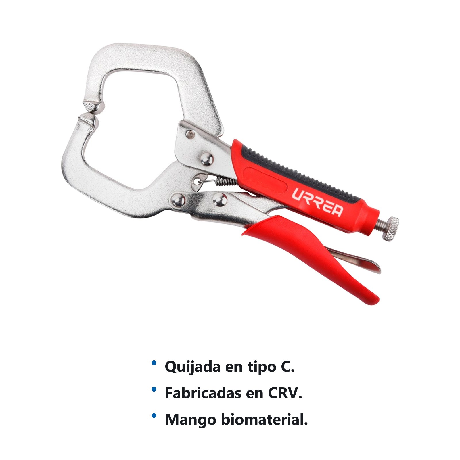 Pinza de presión con mango bimaterial de 6" tipo "C" Urrea - Imagen 2