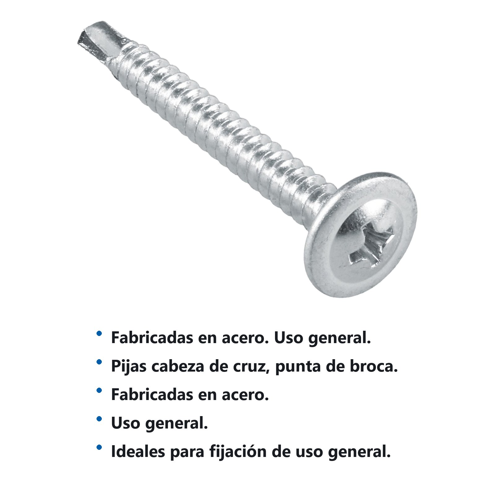 Pija cabeza de cruz punta de broca 2" x #8, 100 piezas Surtek - Imagen 2