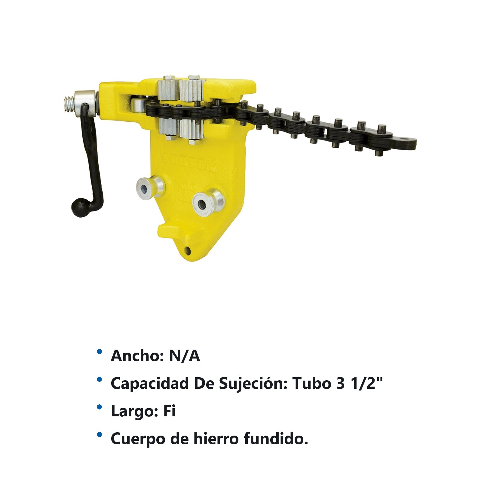Prensa de cadena para tubos de 1/8" a 3-1/2" Surtek - Imagen 3