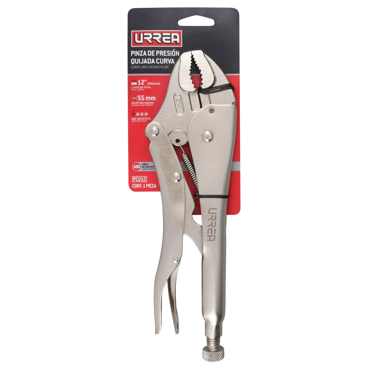 Pinza de presión de 12" quijada curva Urrea - Imagen 2