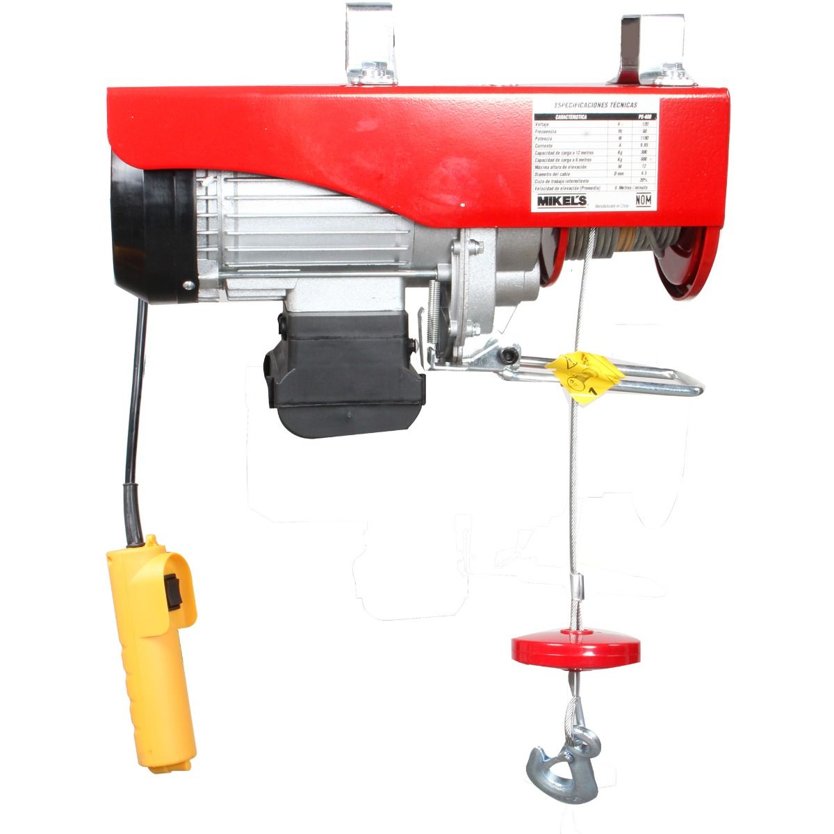 MIKELS PE-400 Polipasto eléctrico (400 kgs, cable 12 mts) - Imagen 2