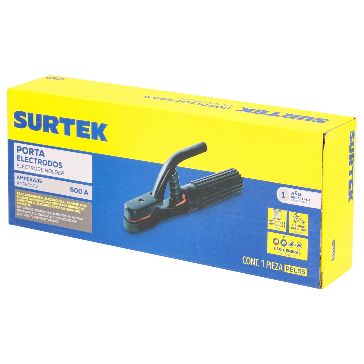 Pinza porta electrodos 500 A Surtek - Imagen 3