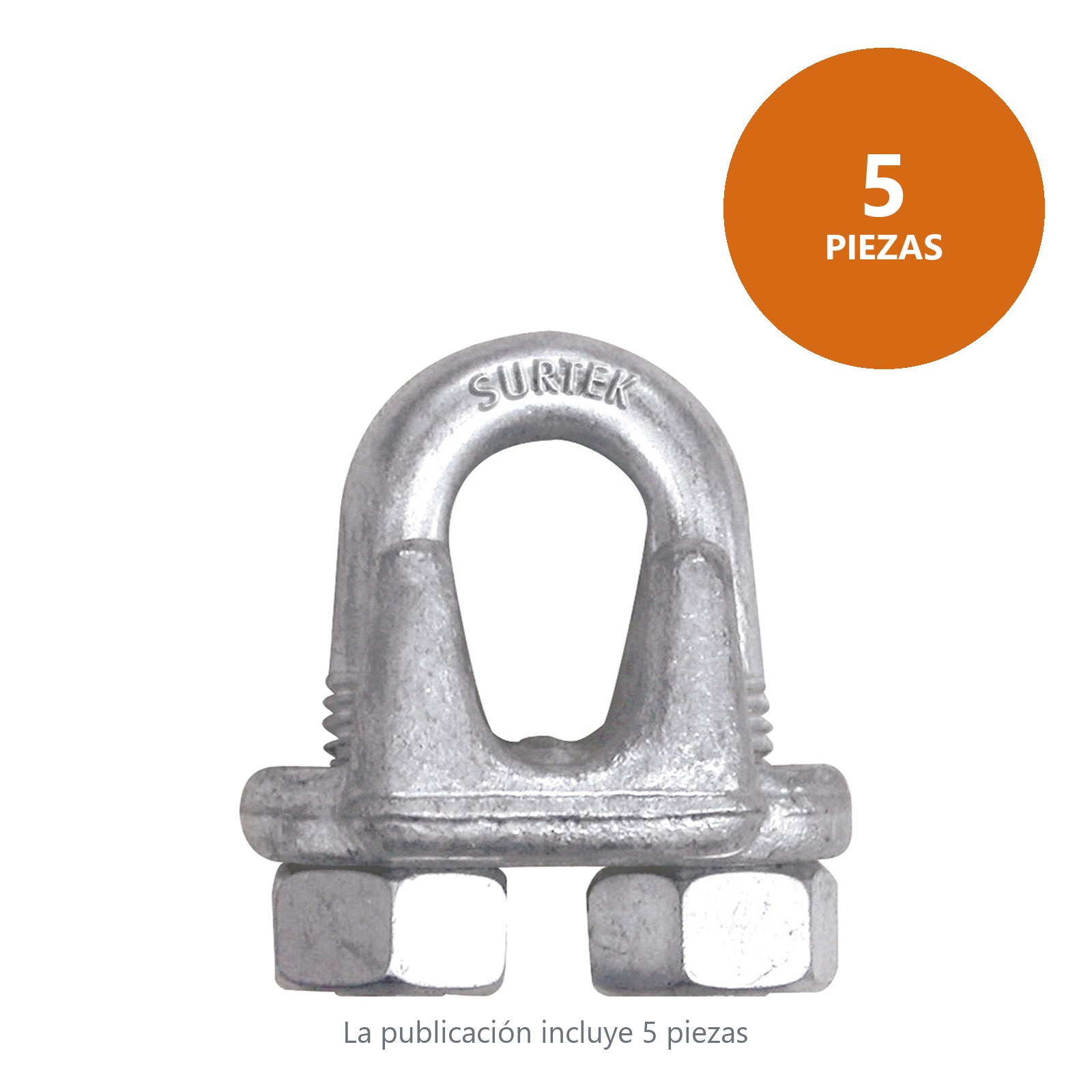 Perro de acero forjado para cable de acero 1/4" Surtek - Imagen 3