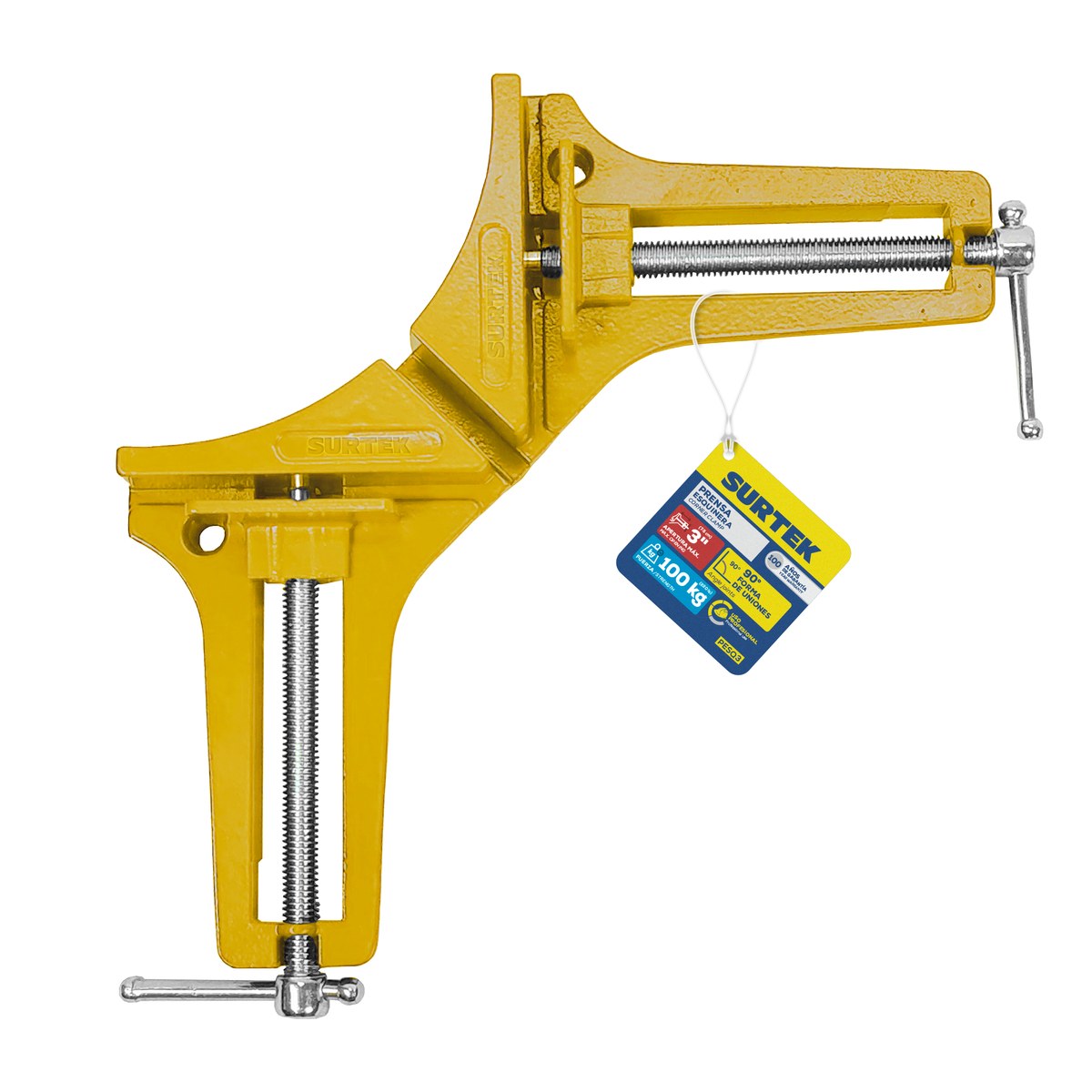 Prensa esquinera de 3" de aluminio, para uso profesional Surtek - Imagen 2