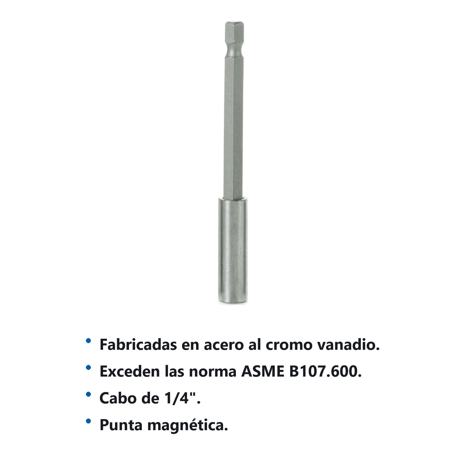 Adaptador con imán para puntas de poder hexágono de 1/4", 70 mm 5 piezas Surtek - Imagen 2
