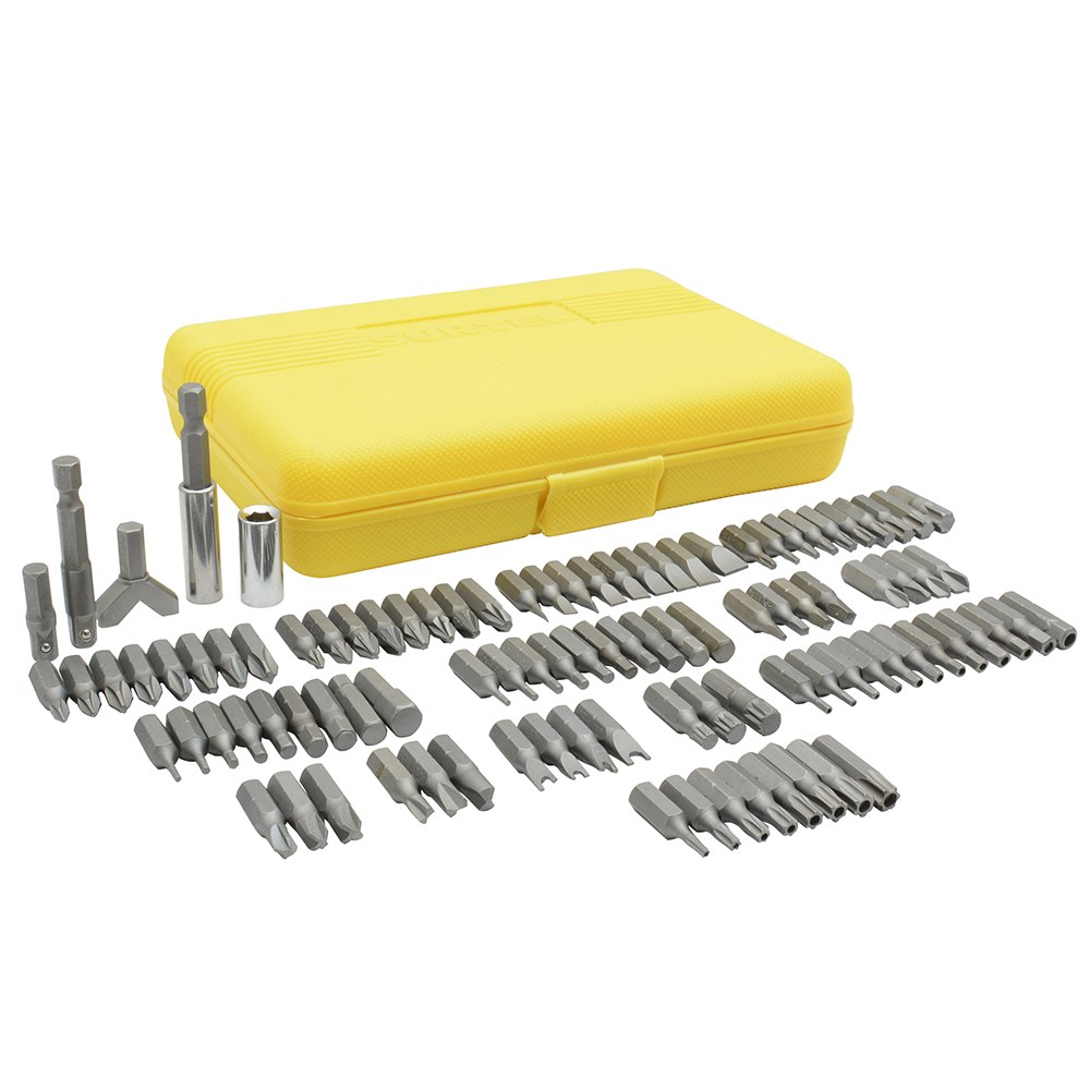 Juego combinado de puntas hexágono de 1/4", 100 piezas en caja plástica Surtek