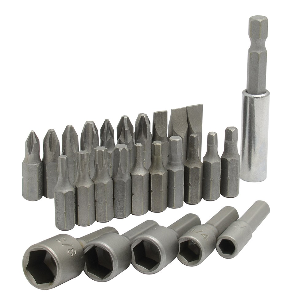 Juego combinado de puntas hexágono de 1/4" con adaptador magnético, 26 piezas en blíster Surtek