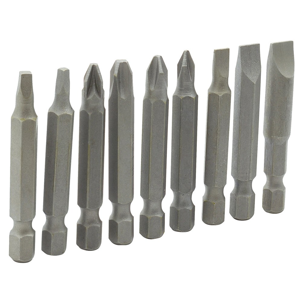 Juego combinado de puntas hexágono de 1/4", 9 piezas en blíster Surtek
