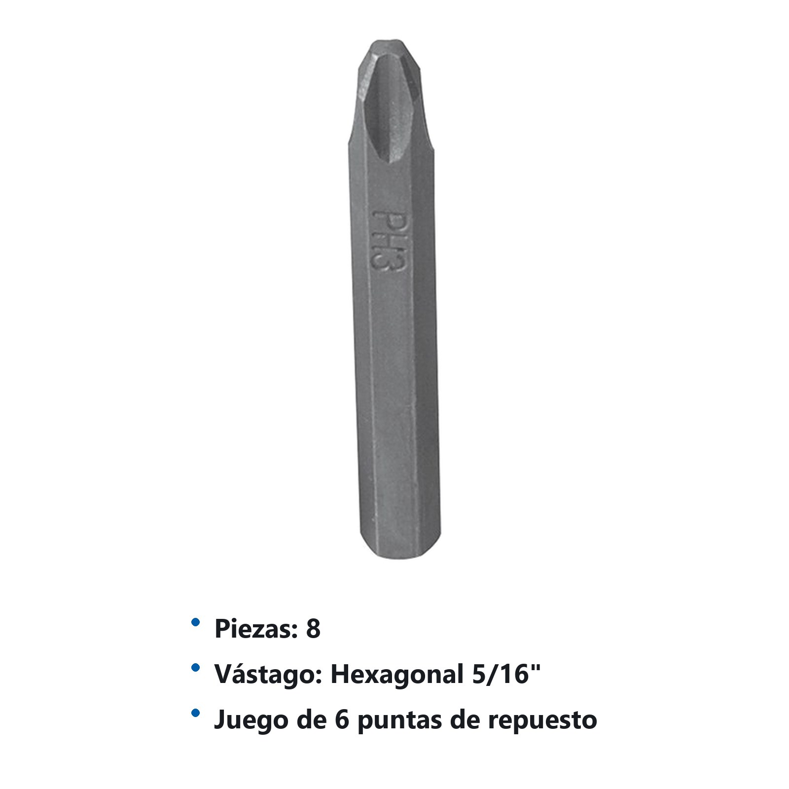 Juego de puntas de impacto combinadas intercambiables para destornillador D10,6 pz en cajP Surtek - Imagen 2