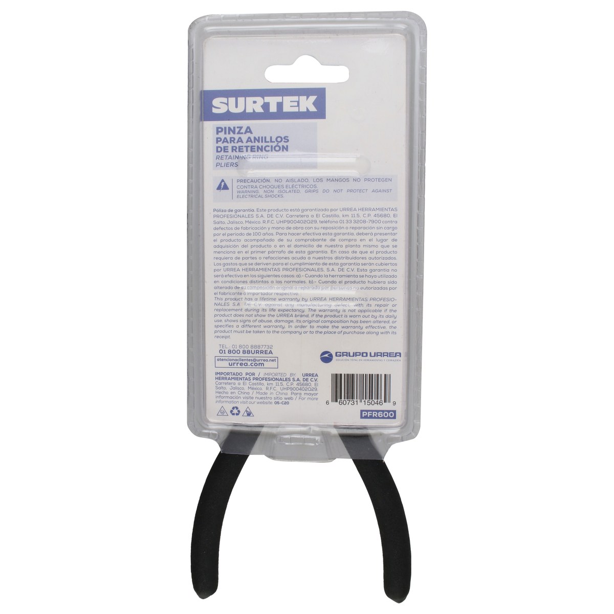 Pinza para anillos de retención fijas con mango tipo interno 1.8 mm ángulo de 0° Surtek - Imagen 3