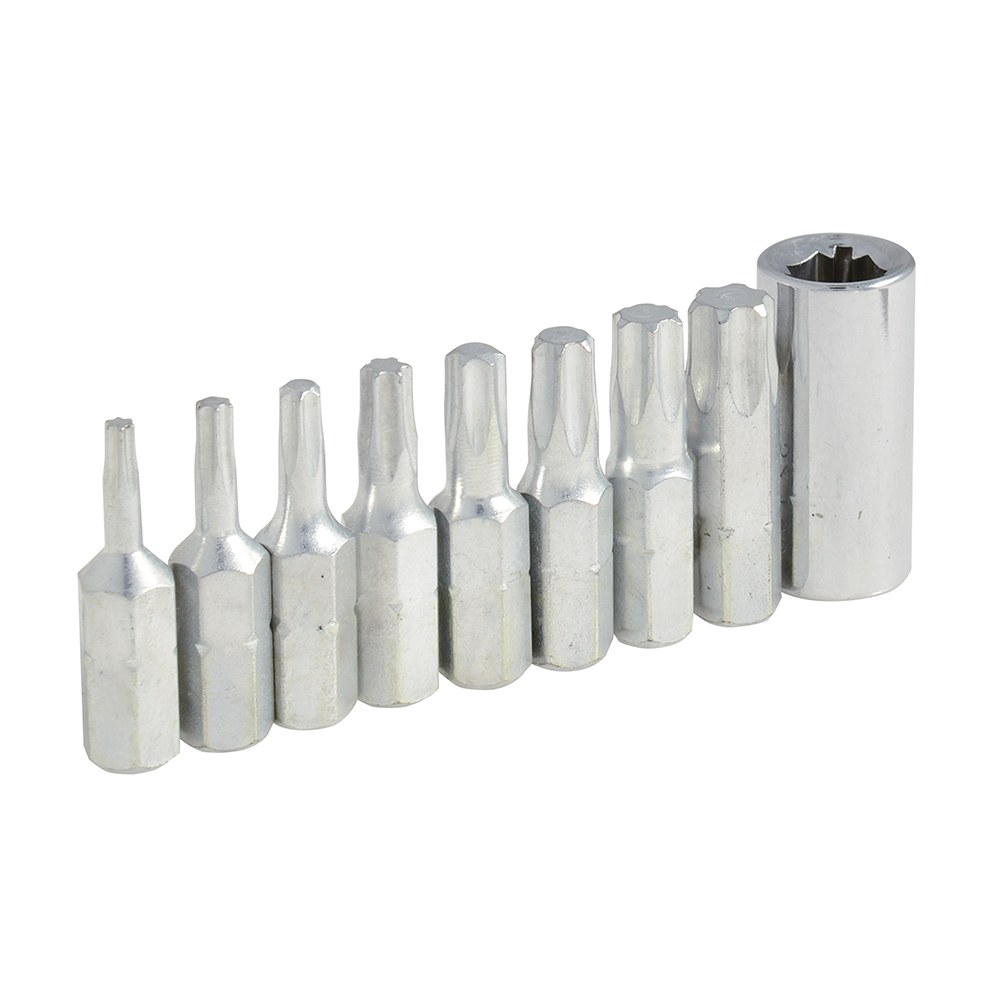Juego de puntas Torx hexágono de 1/4", 4 piezas en blíster Surtek