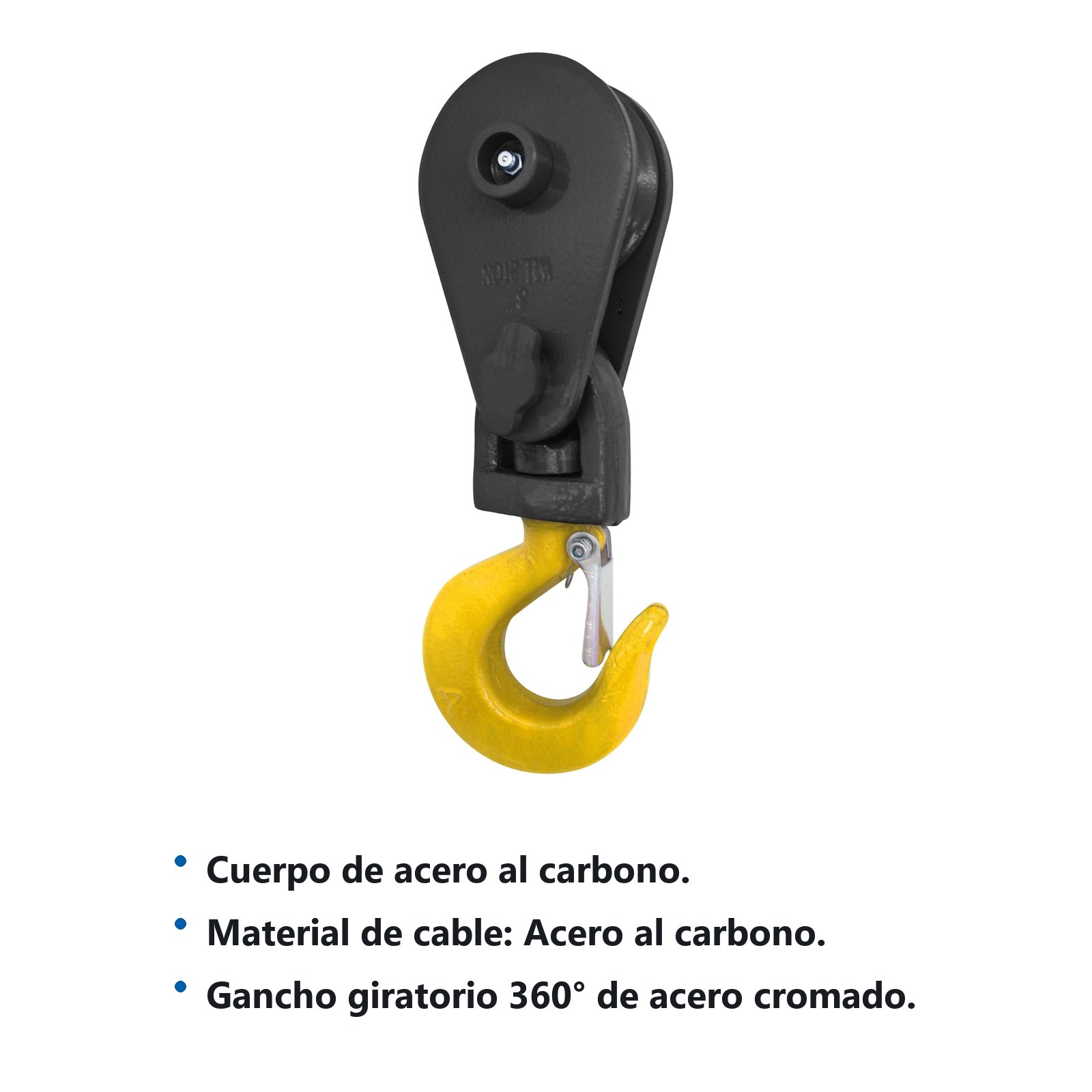 Polea con gancho para cable 3/4", 8 ton Surtek - Imagen 2