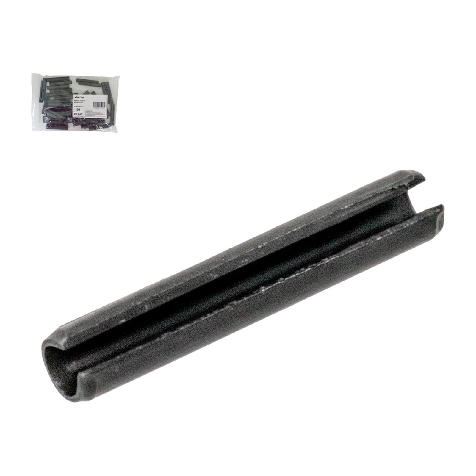 PERNO HUECO RANURADO MM 8 x 10 (BOLSA C/100 PZS)