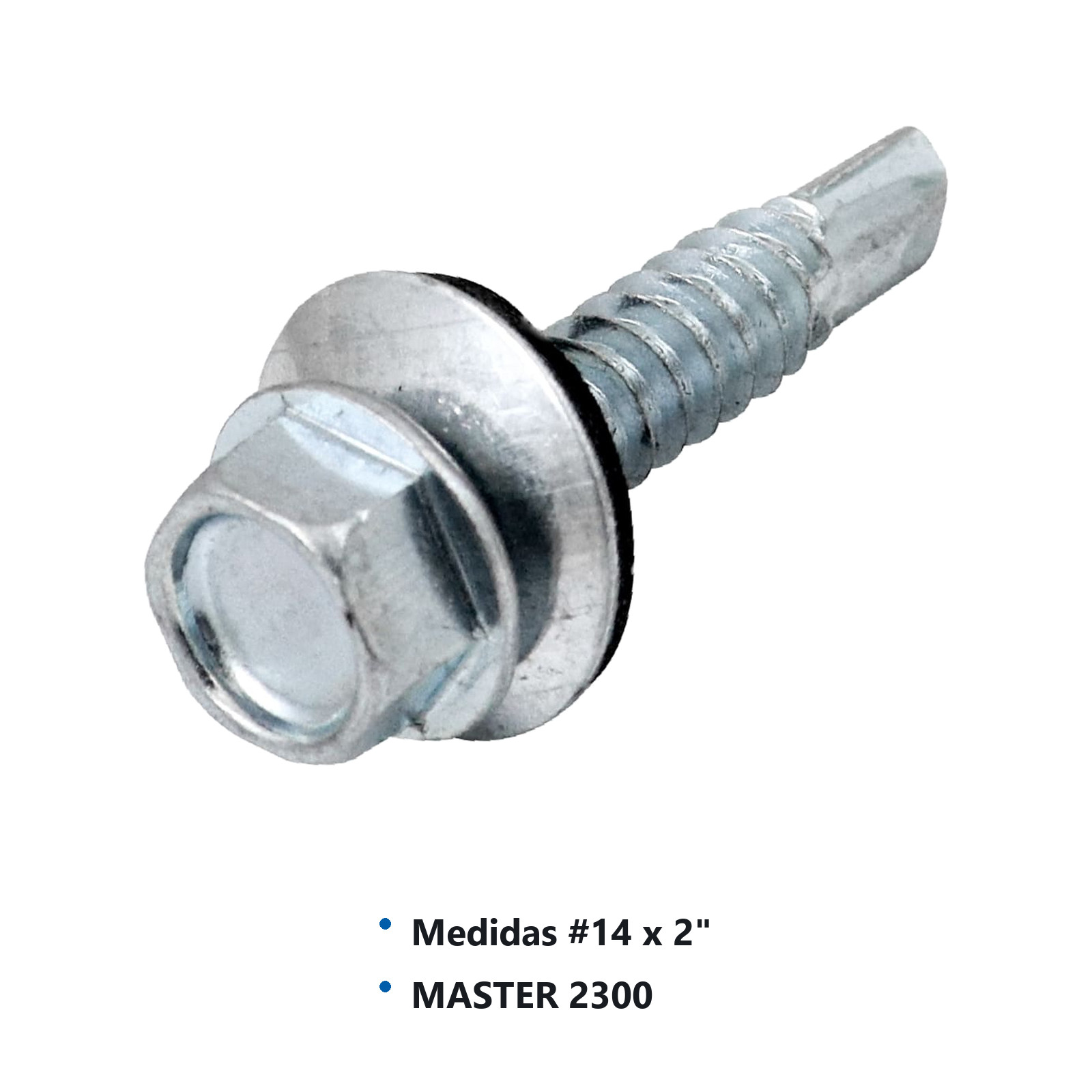 PIJA PUNTA D/BROCA C/RONDANA GALV. #14x2" (Precio x Caja - caja c/2300 piezas) - Imagen 3