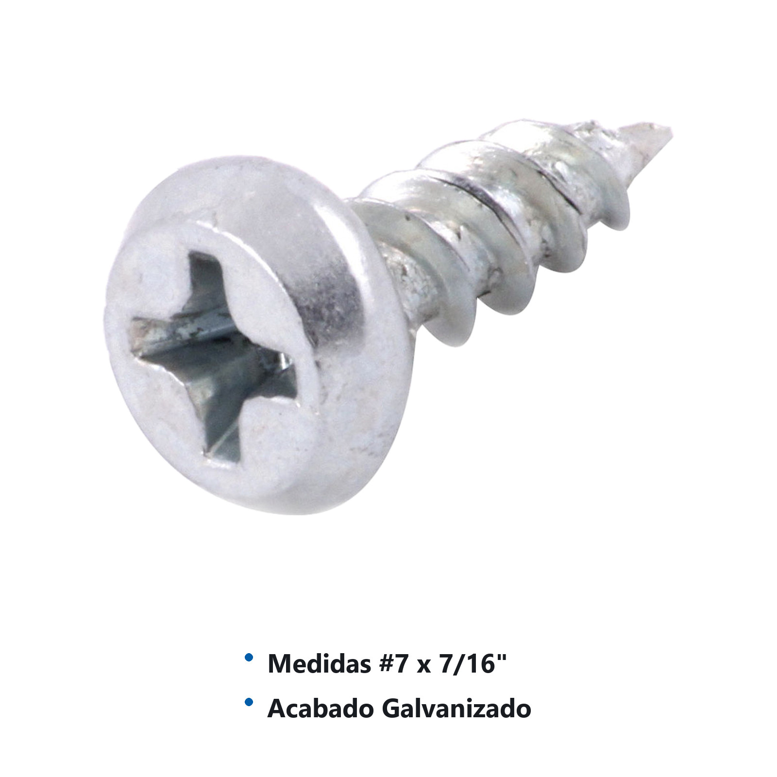 PIJA FRAMER PUNTA AB GALV. #7x7/16" (Precio x Caja - caja c/1200 piezas) - Imagen 2