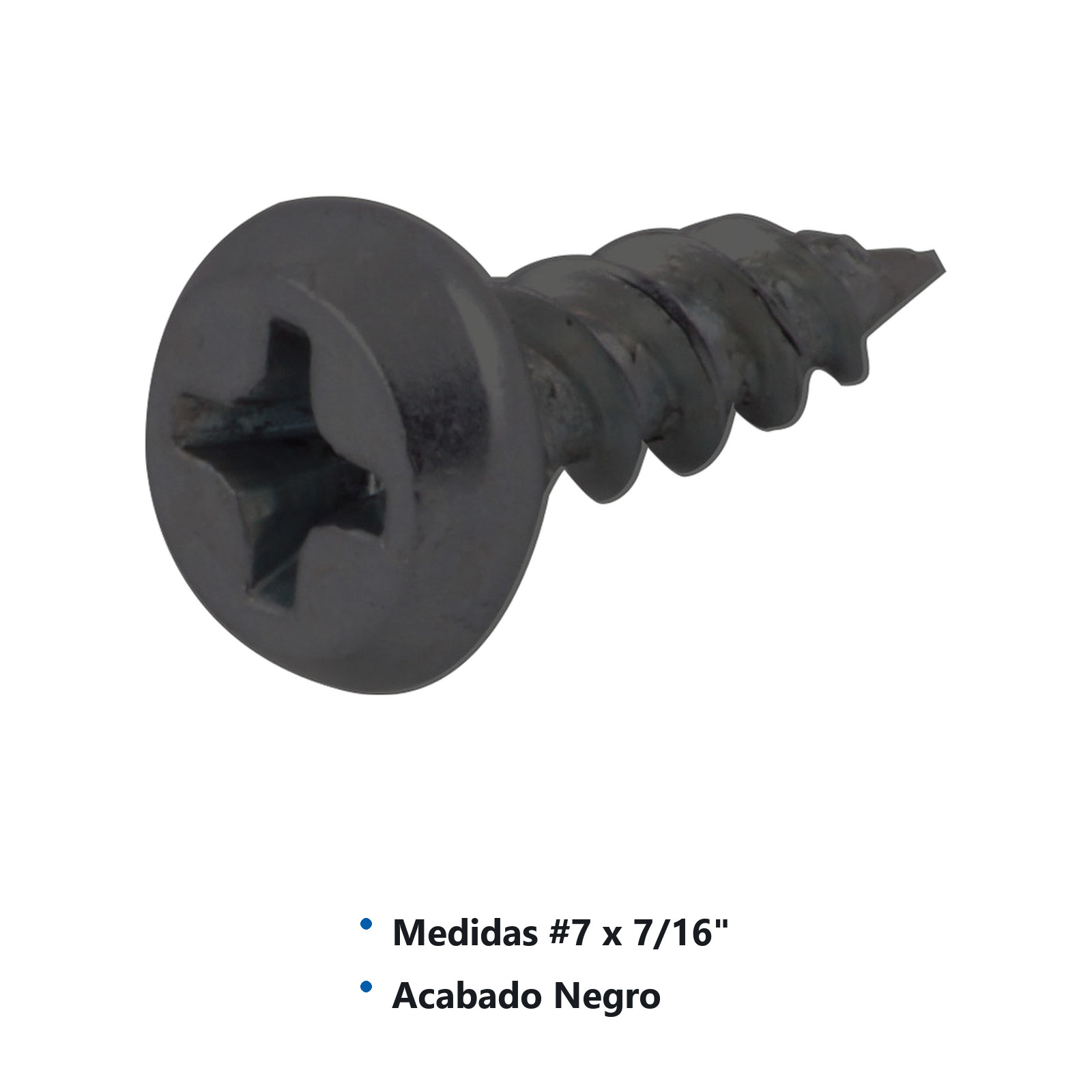 PIJA FRAMER PUNTA AB #7x7/16" NEGRA (Precio x Caja - caja c/1200 piezas) - Imagen 2