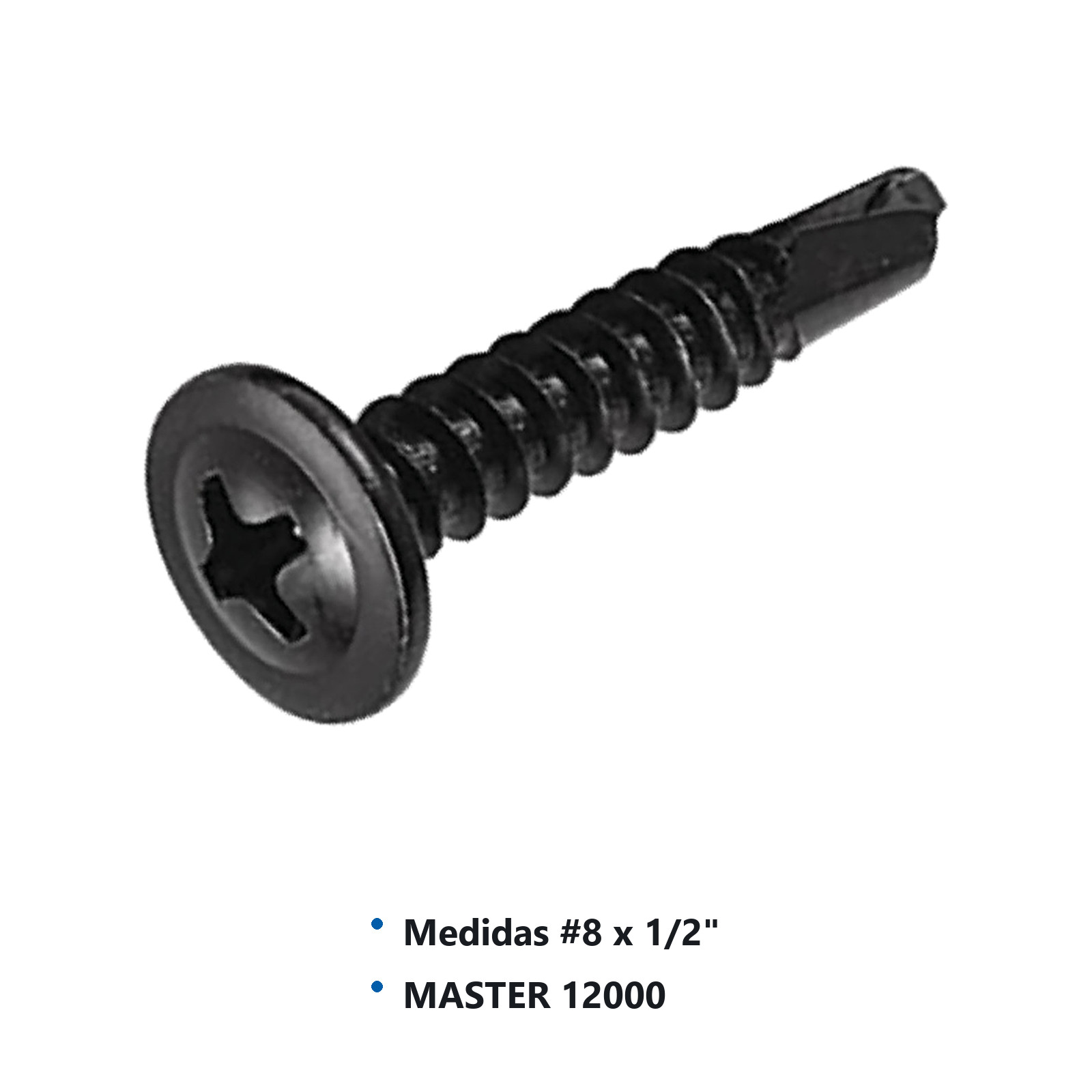 PIJA K-LATH PHILLIPS PUNTA BROCA CABEZA EXT. #8x1/2" NEGRA (Precio x Caja - caja c/1000 piezas) - Imagen 2
