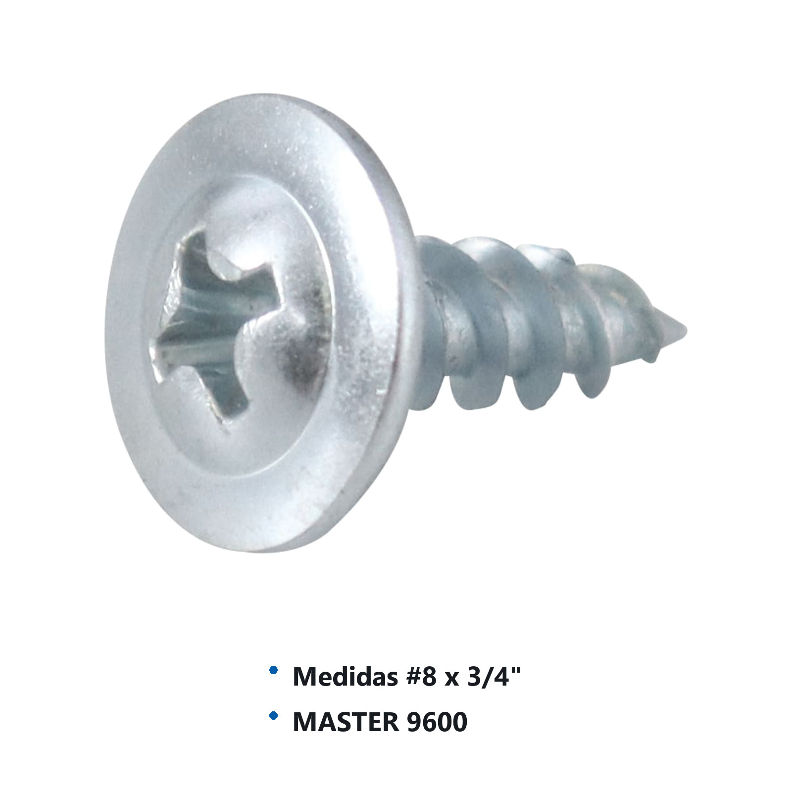 PIJA K-LATH PHILLIPS TIPO AB CABEZA EXT. GALV. #8x3/4" (Precio x Caja - caja c/1200 piezas) - Imagen 2