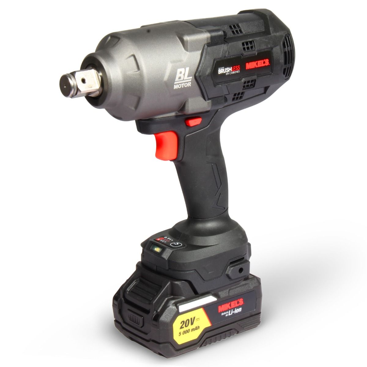 MIKELS PI-1250 Pistola de impacto inalámbrica industrial (1,250 Nm) - Imagen 3