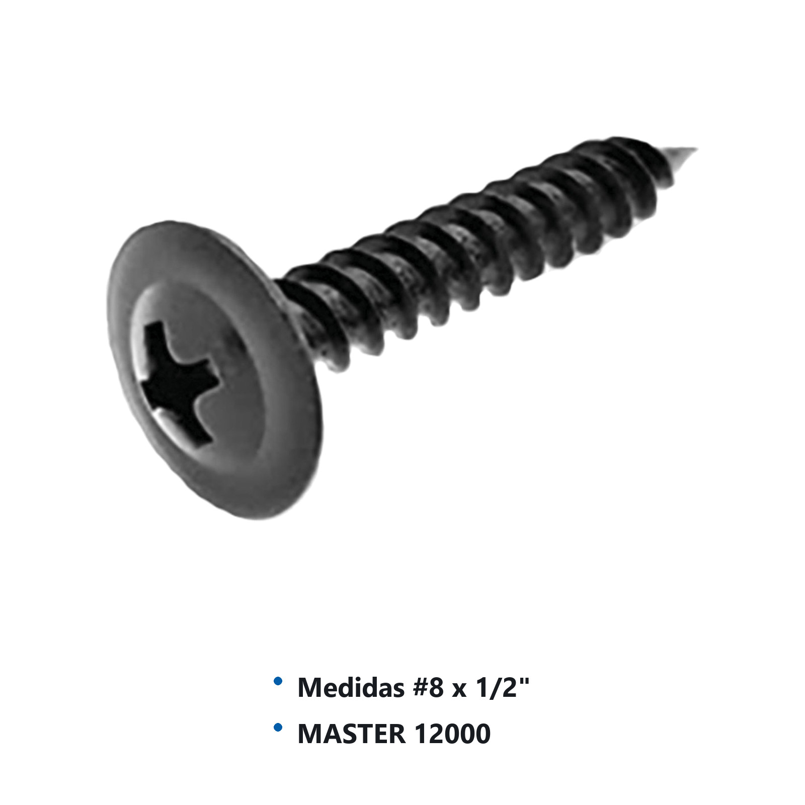 PIJA K-LATH PHILLIPS TIPO AB CABEZA EXT. #8x1/2" NEGRA (Precio x Caja - caja c/1000 piezas) - Imagen 2