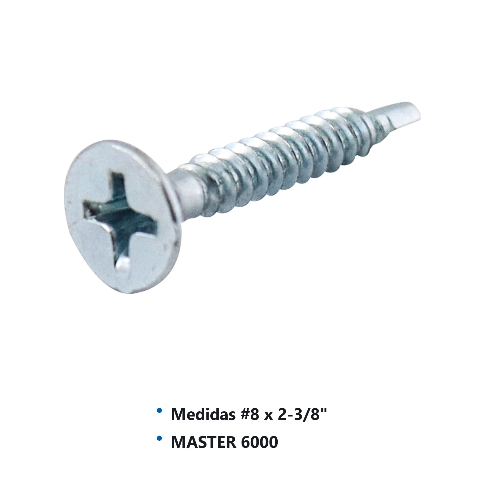 PIJA PARA TABLAROCA PUNTA D/BROCA GALVANIZADA #8x2-3/8" (Precio x Caja - caja c/6000 piezas) - Imagen 2
