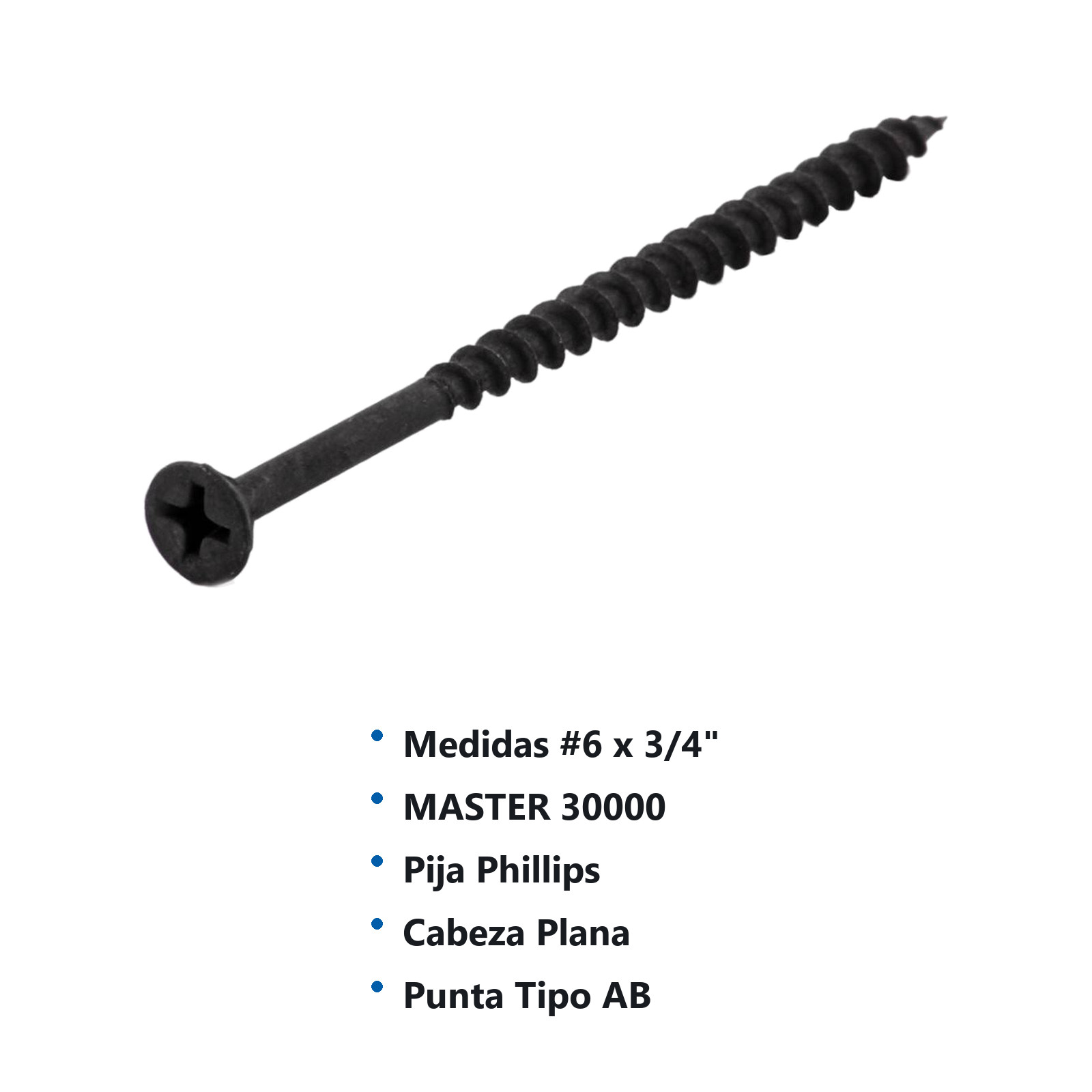 PIJA AGLOMERADA PHILLIPS C/NIB #6x3/4" (Precio x Caja - caja c/2500piezas) - Imagen 2
