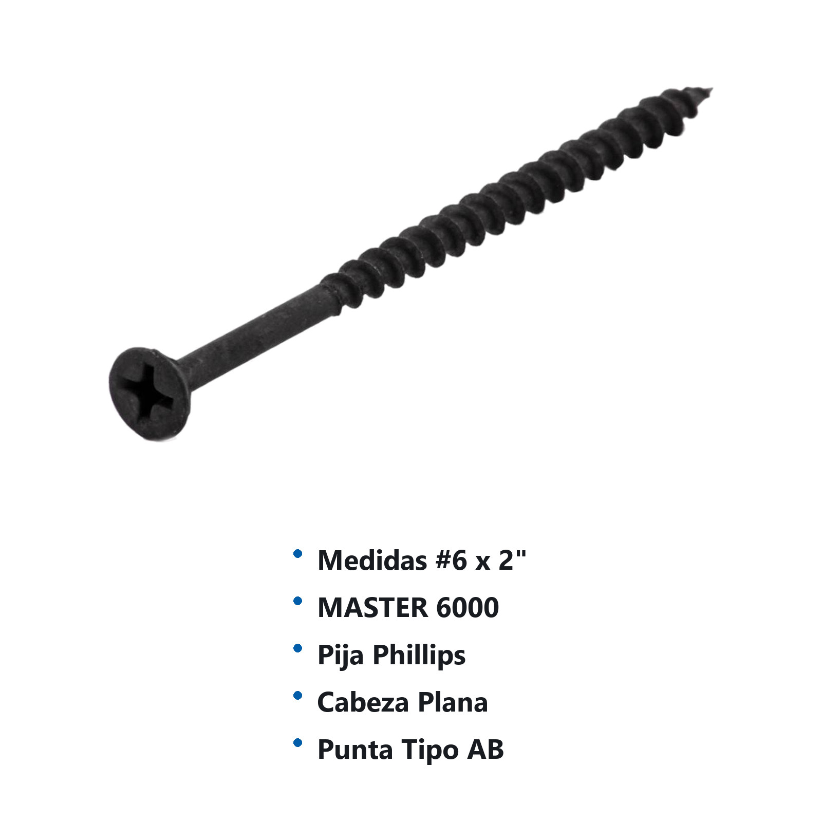 PIJA AGLOMERADA PHILLIPS C/NIB #6x2" (Precio x Caja - caja c/500piezas) - Imagen 2