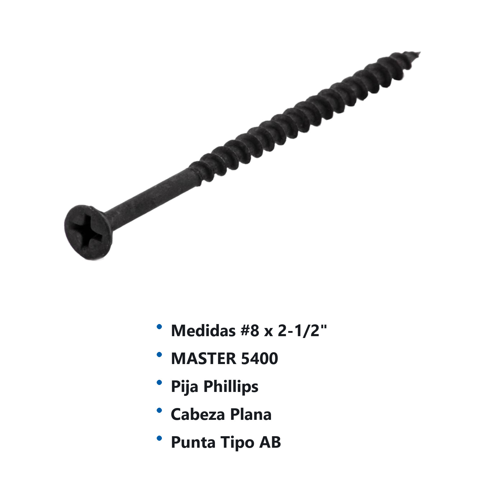 PIJA AGLOMERADA PHILLIPS C/NIB #8x2-1/2" (Precio x Caja - caja c/450piezas) - Imagen 2