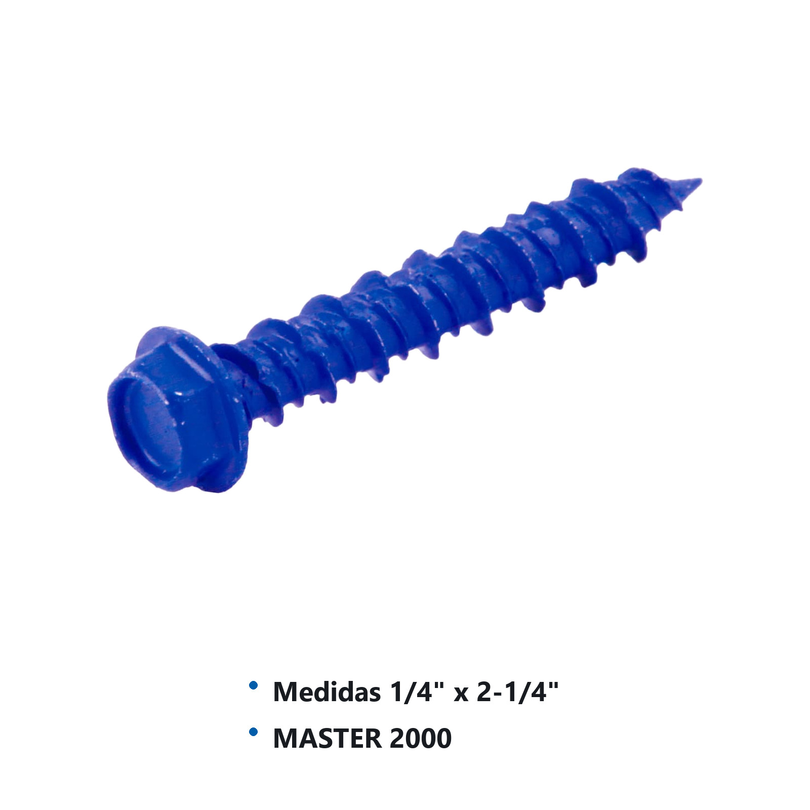 PIJA CABEZA HEX. PARA CONCRETO 1/4"x2-1/4" (Precio x Caja - caja c/250 piezas) - Imagen 2