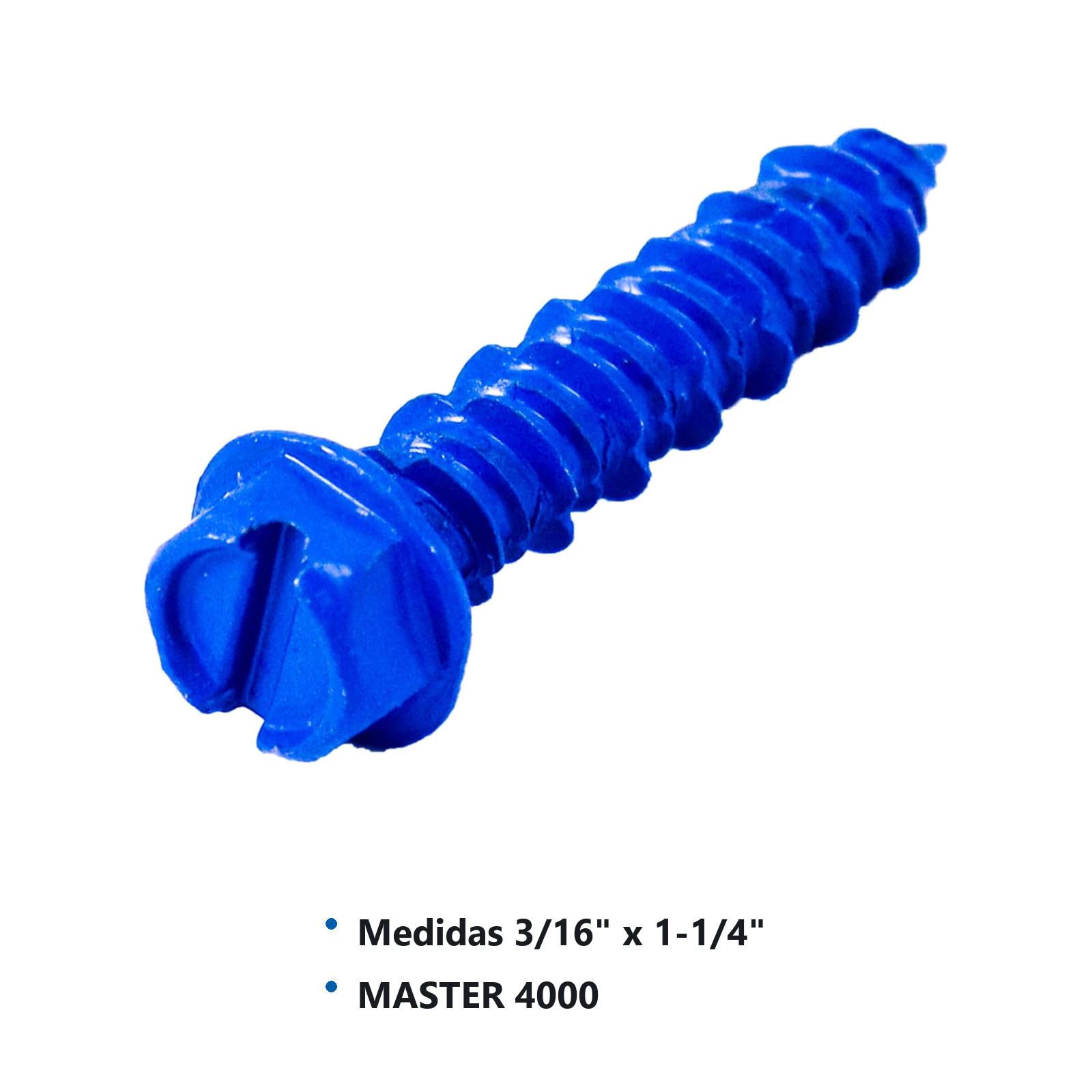 PIJA CABEZA HEX. RANURADA PARA CONCRETO 3/16"x1-1/4" (Precio x Caja - caja c/500 piezas) - Imagen 2