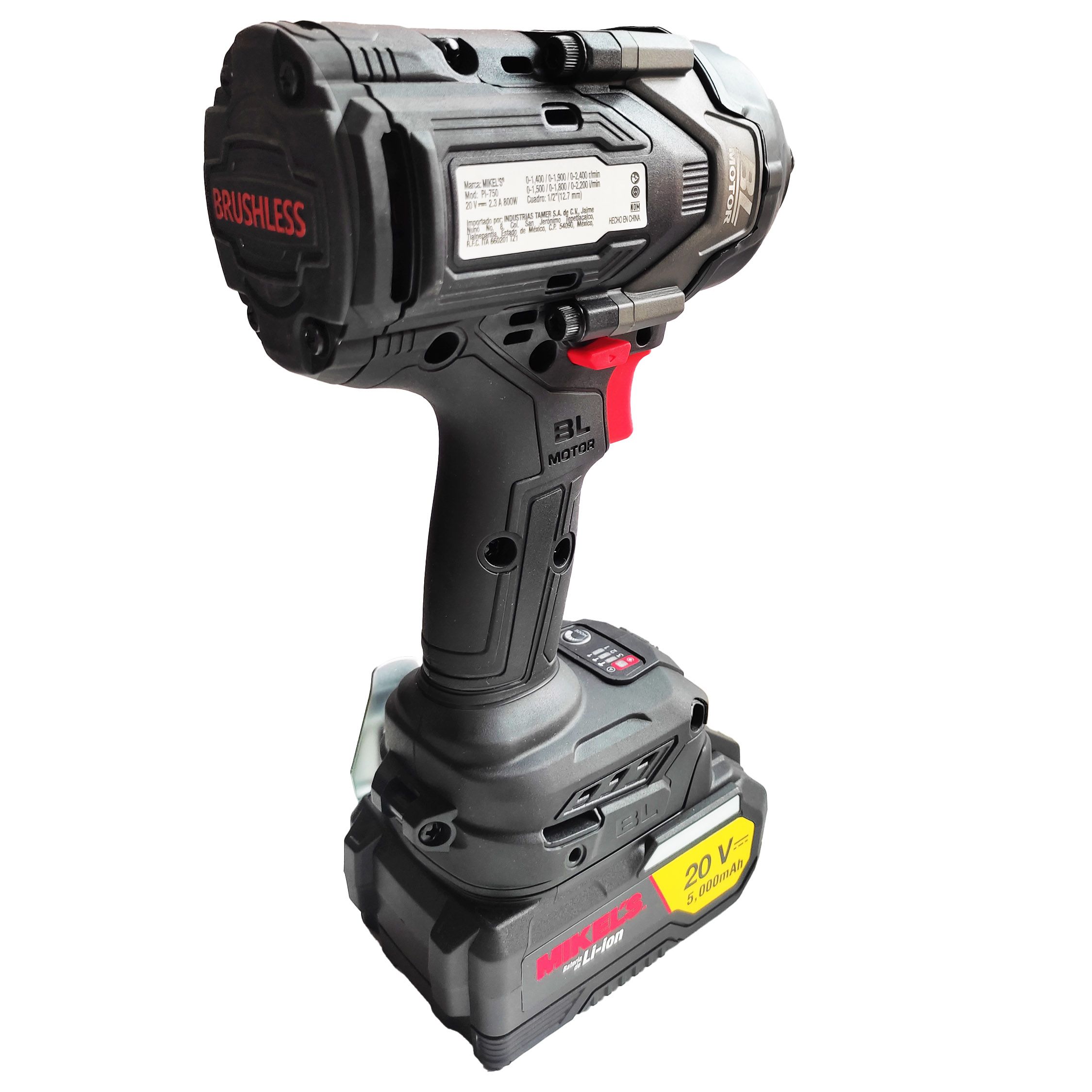 MIKELS PI-750 Pistola de impacto industrial (20 v) - Imagen 3