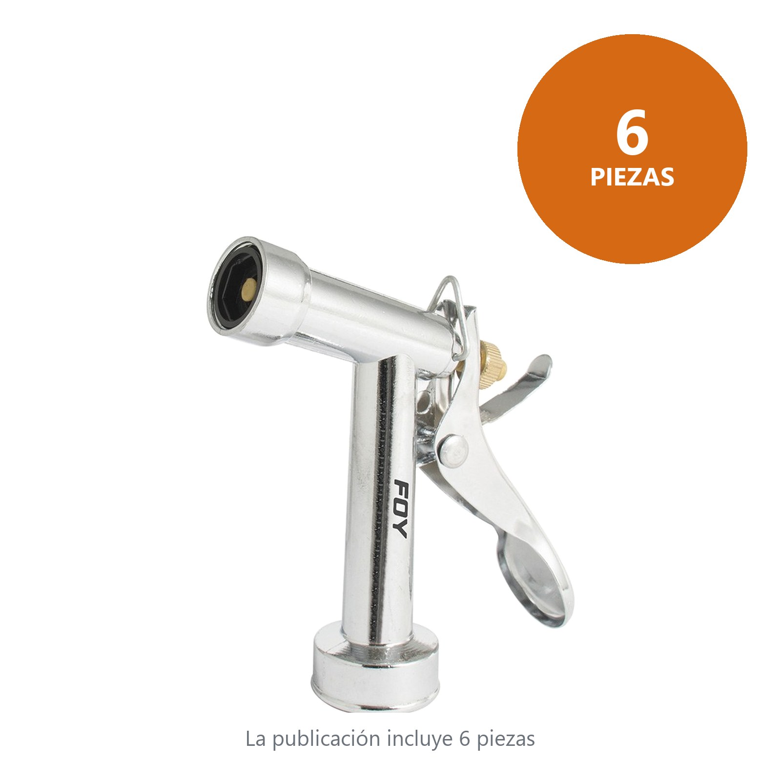 Pistola para riego metálica 3/4" GHT, 4" Foy - Imagen 3